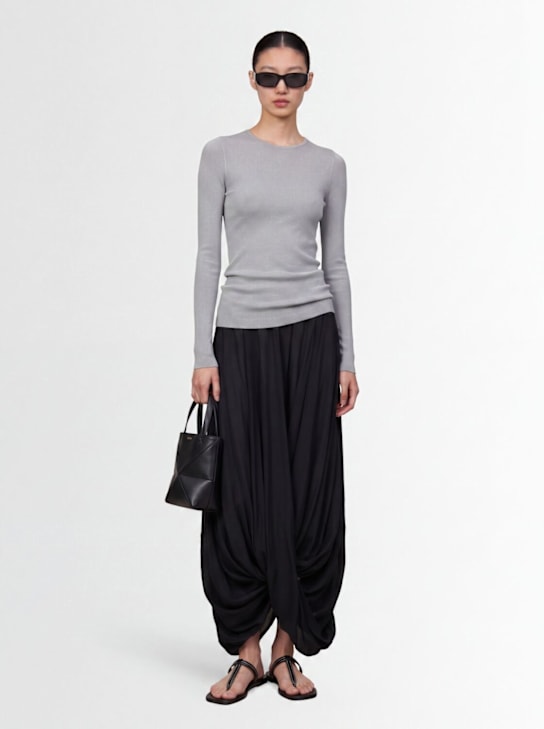MSGM: Ribbed long sleeve stretch t-shirt