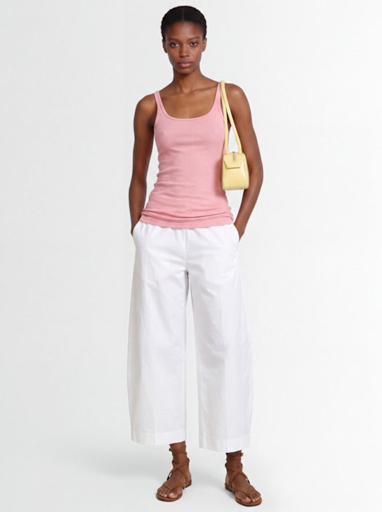 MSGM: Ribbed stretch viscose tank top