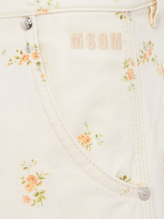 MSGM: Floral printed straight jeans