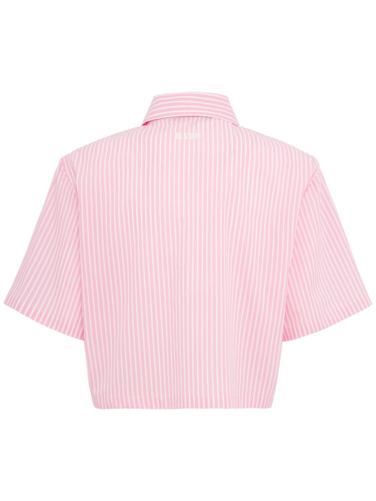 MSGM: Cropped short sleeve cotton shirt