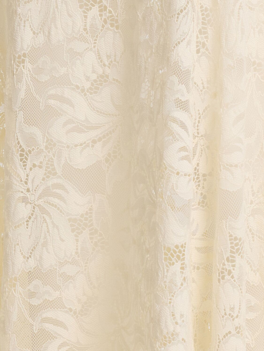 Rabanne: Stretch lace long skirt