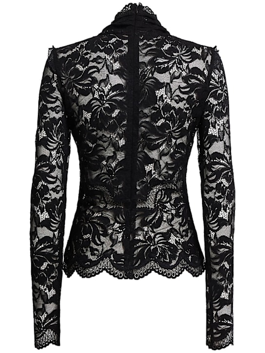 Rabanne: Stretch lace turtleneck