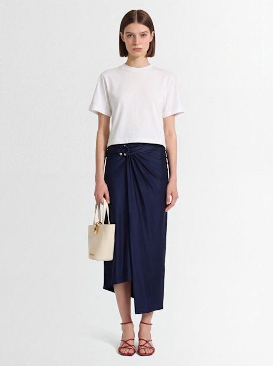 Rabanne: Viscose jersey midi skirt