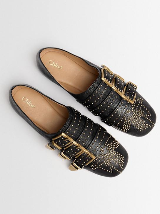 Chloé: 10mm Susan leather ballerina flats
