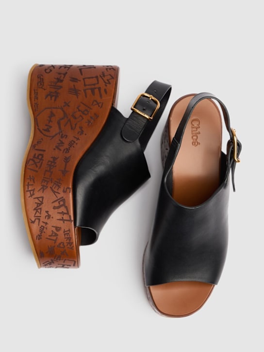 Chloé: Zeppe Maxime in pelle 100mm