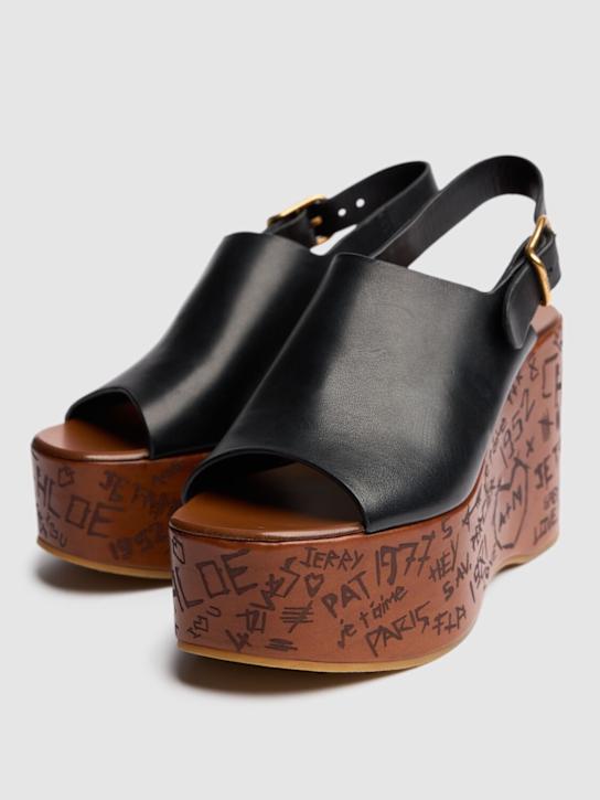 Chloé: Zeppe Maxime in pelle 100mm