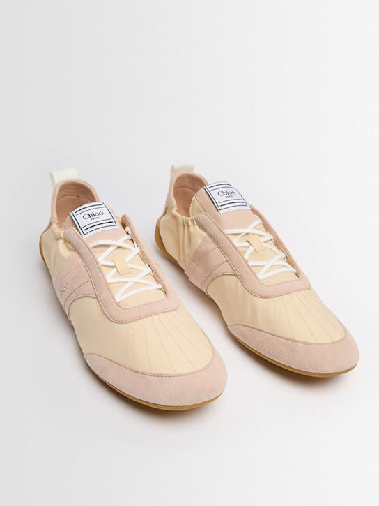 Chloé - 10mm Kick nylon lace-up sneakers