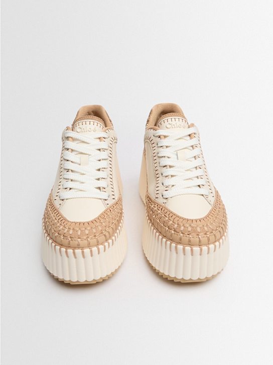Chloé - 70mm Nama leather platform sneakers