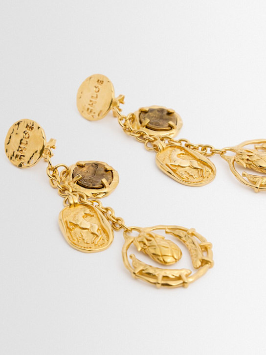 Chloé - Medals drop earrings
