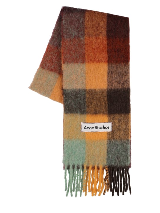 Acne Studios: Écharpe en alpaga mélangé Vally