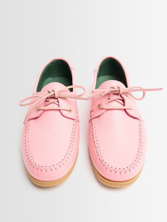 VINNY'S - Boatman grained leather shoes