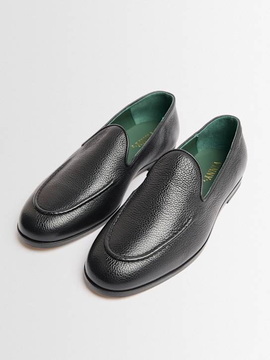VINNY'S: Marcel grained leather loafers