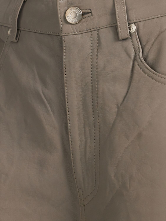 GESTUZ: Leva barrel wide leg leather pants