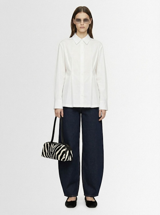 GESTUZ: Opy cotton blend shirt