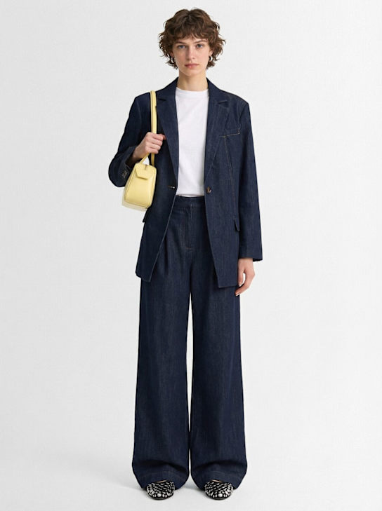 GESTUZ - Elli mid waist denim wide pants