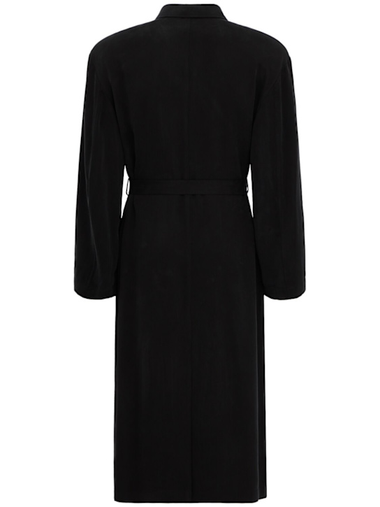 AMOMENTO: Oversize cupro trench coat