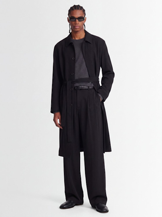 AMOMENTO - Oversize cupro trench coat