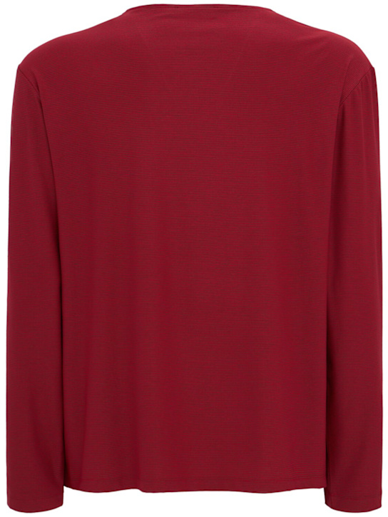 AMOMENTO: Long sleeve boat neck t-shirt
