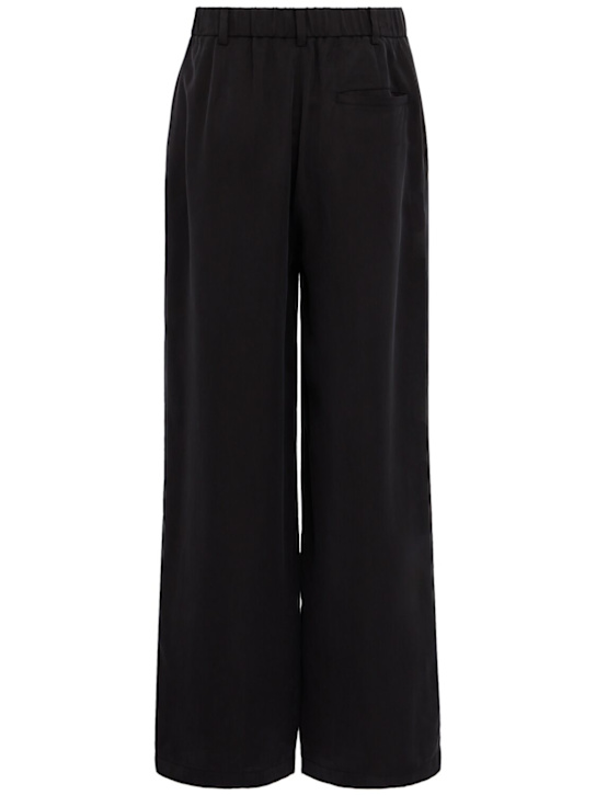 AMOMENTO: Two-tuck cupro wide pants