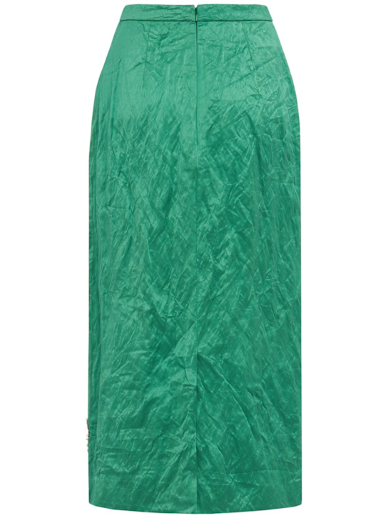 ERDEM: Embellished textured satin pencil skirt