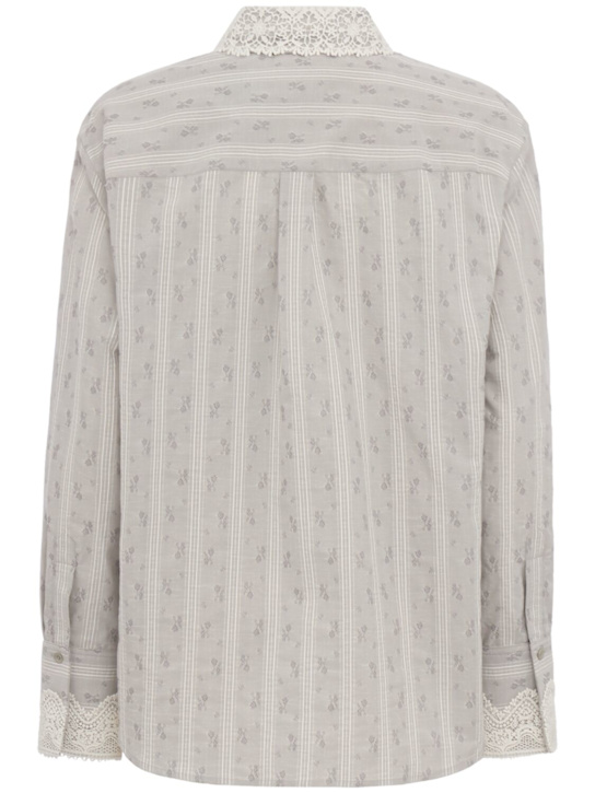 ERDEM: Ditsy striped cotton shirt