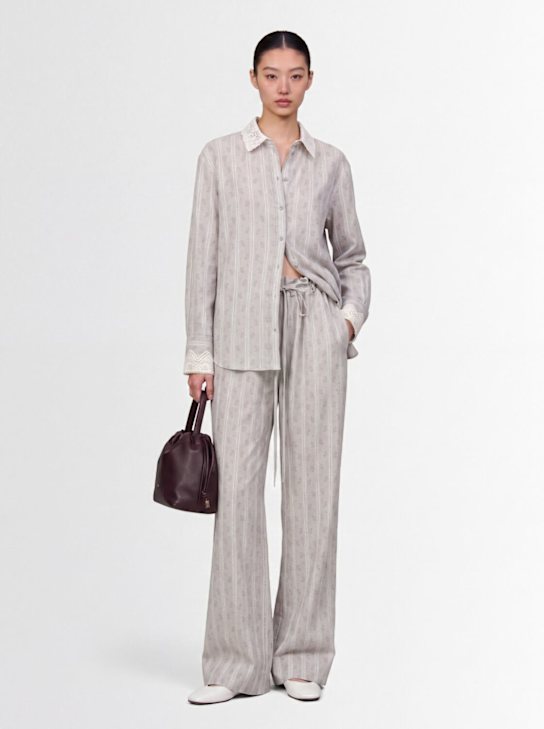 ERDEM: Ditsy striped cotton pants