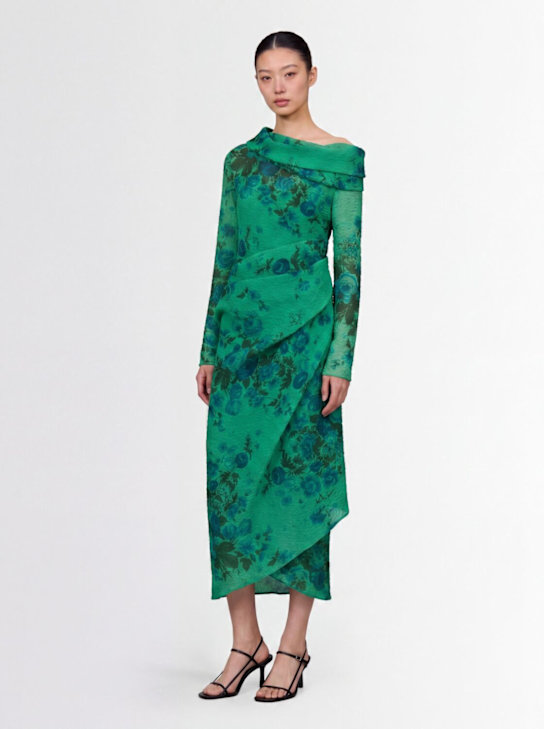 ERDEM - Printed organza midi dress