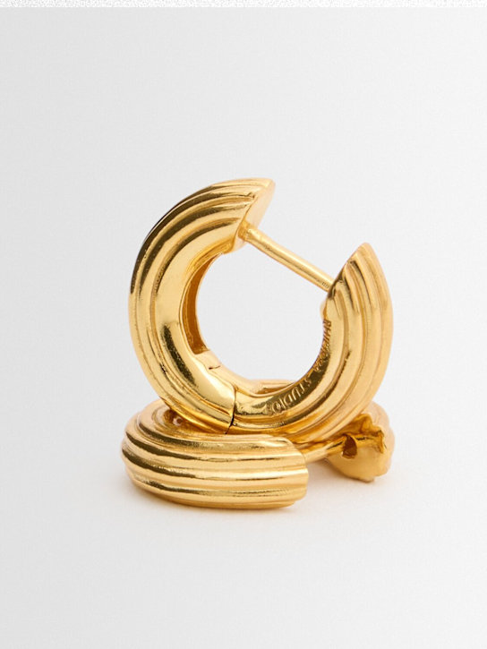 PHILIPPA STUDIOS - Bold grooved small hoop earrings