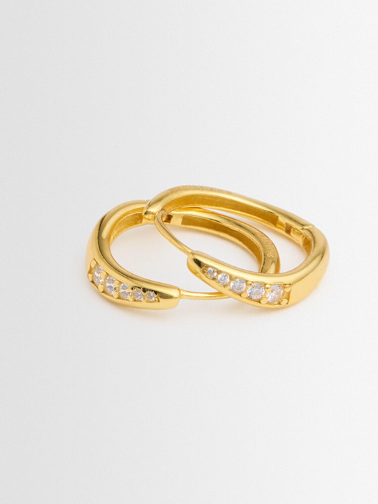 PHILIPPA STUDIOS: Wave combo large hoop earrings