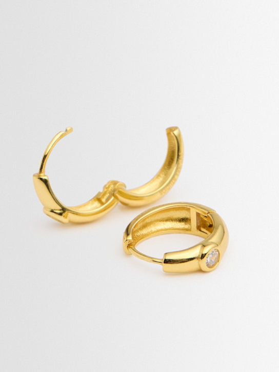 PHILIPPA STUDIOS: Dome medium hoop earrings