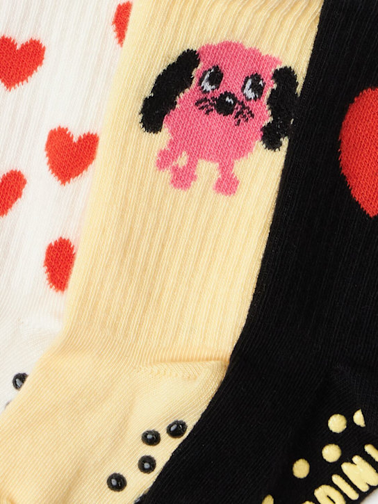 Mini Rodini - Set of 3 cotton blend jacquard socks