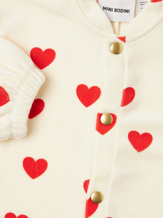 Mini Rodini: Printed cotton blend jersey romper