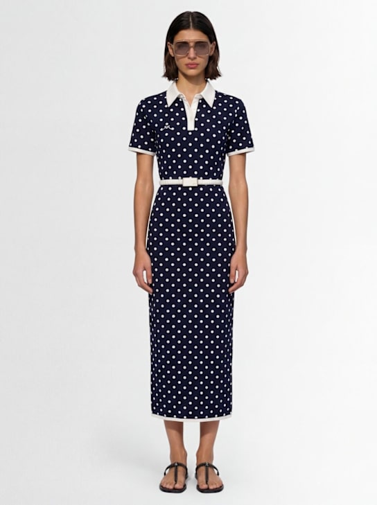 ROWEN ROSE - Polka dotted polo dress