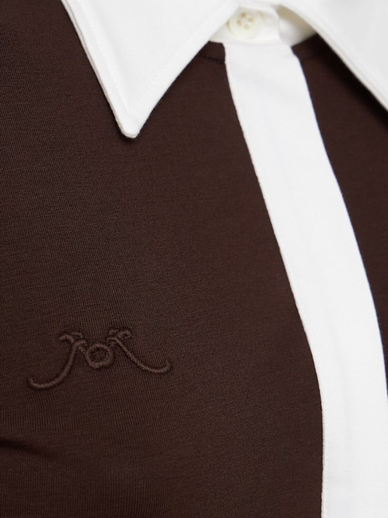 ROWEN ROSE: Long sleeved polo dress