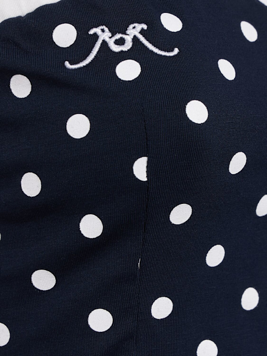 ROWEN ROSE: Polka dotted bustier playsuit