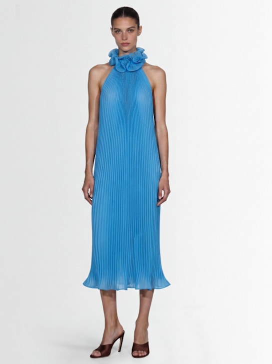 ROWEN ROSE - Pleated georgette long dress