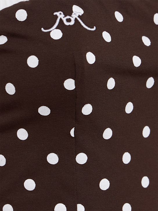 ROWEN ROSE: Polka dotted bustier playsuit