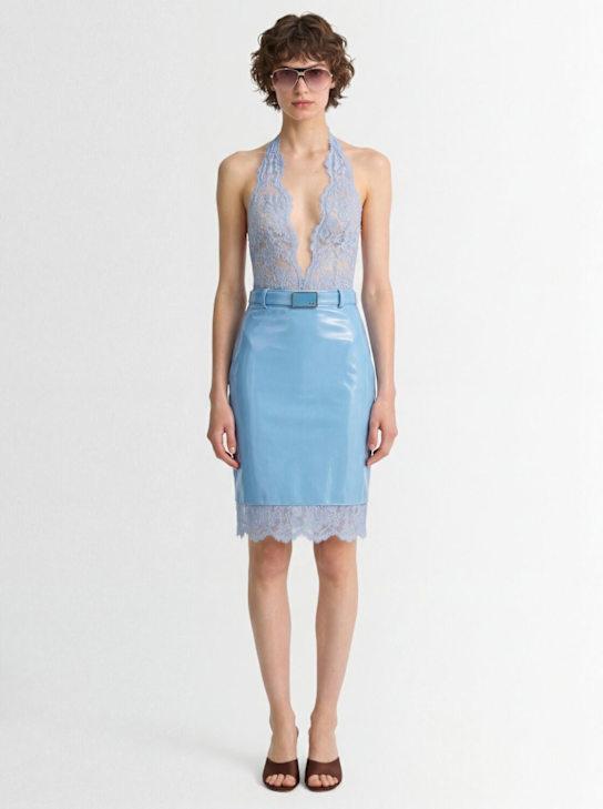 ROWEN ROSE - V-neck lace bodysuit
