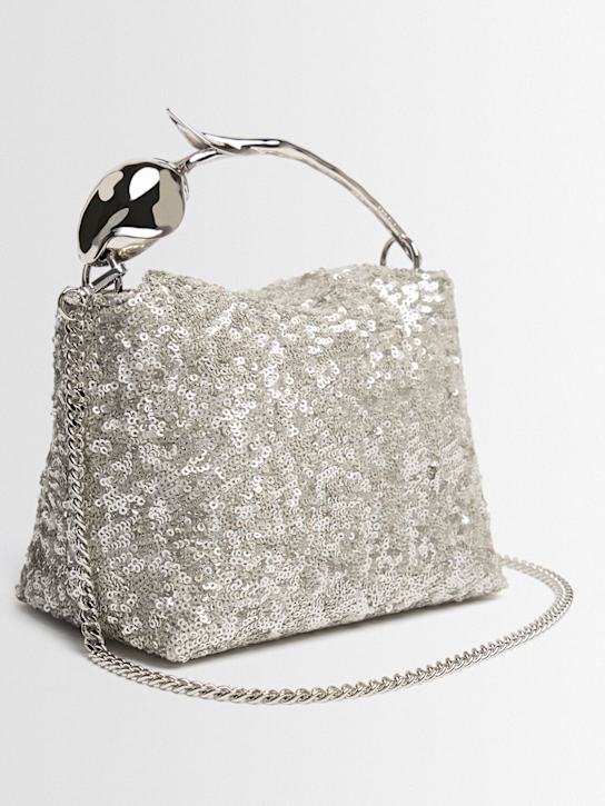 ERDEM: Mini Bloom sequined top handle bag