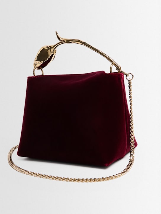 ERDEM: Mini Bloom velvet top handle bag