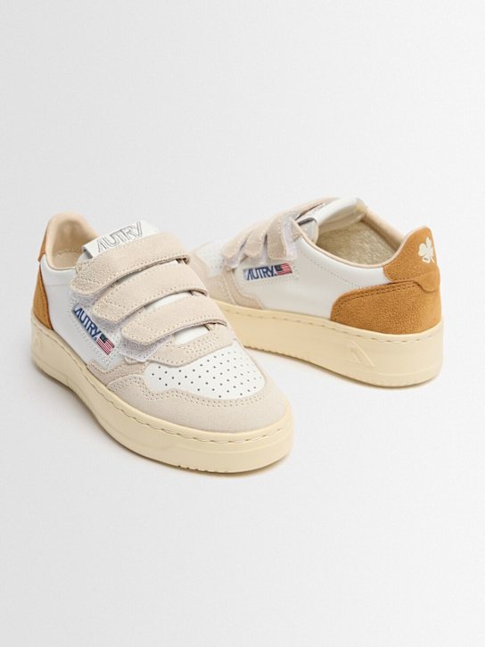 Autry - Kidstripes Low leather lace-up sneakers