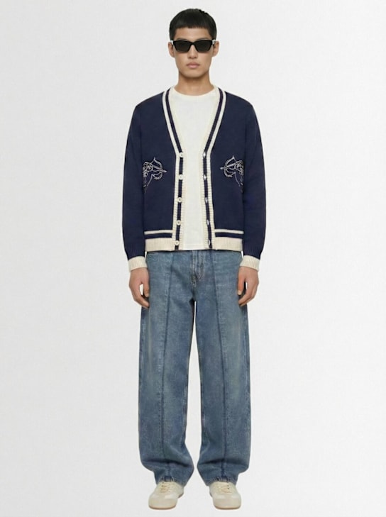 FIORUCCI - Double cupid embroidered wool cardigan
