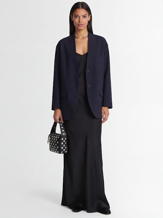 FABIANA FILIPPI: Collarless poly blend blazer