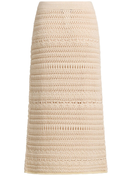 FABIANA FILIPPI: Jupe midi en coton mélangé à sequins