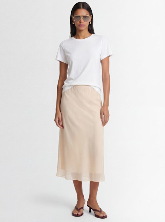 FABIANA FILIPPI: Poly blend a-line midi skirt