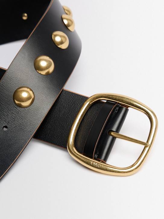 Chloé: Ceinture en cuir Midnight à boucle