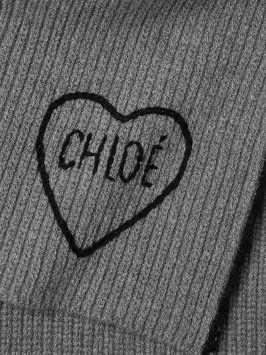 Chloé - Encouer heart knit scarf