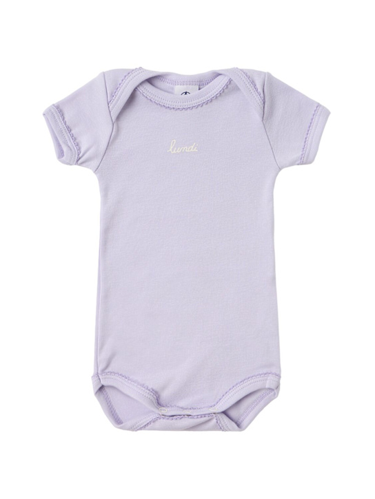 Petit Bateau: Set of 5 printed cotton bodysuits