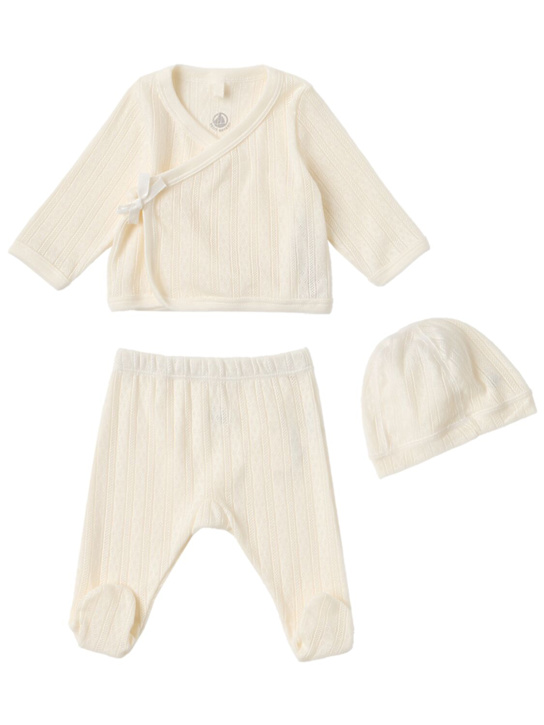 Petit Bateau: Printed cotton jersey top, pants and hat