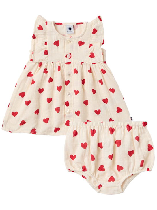 Petit Bateau: Printed cotton shirt & diaper cover